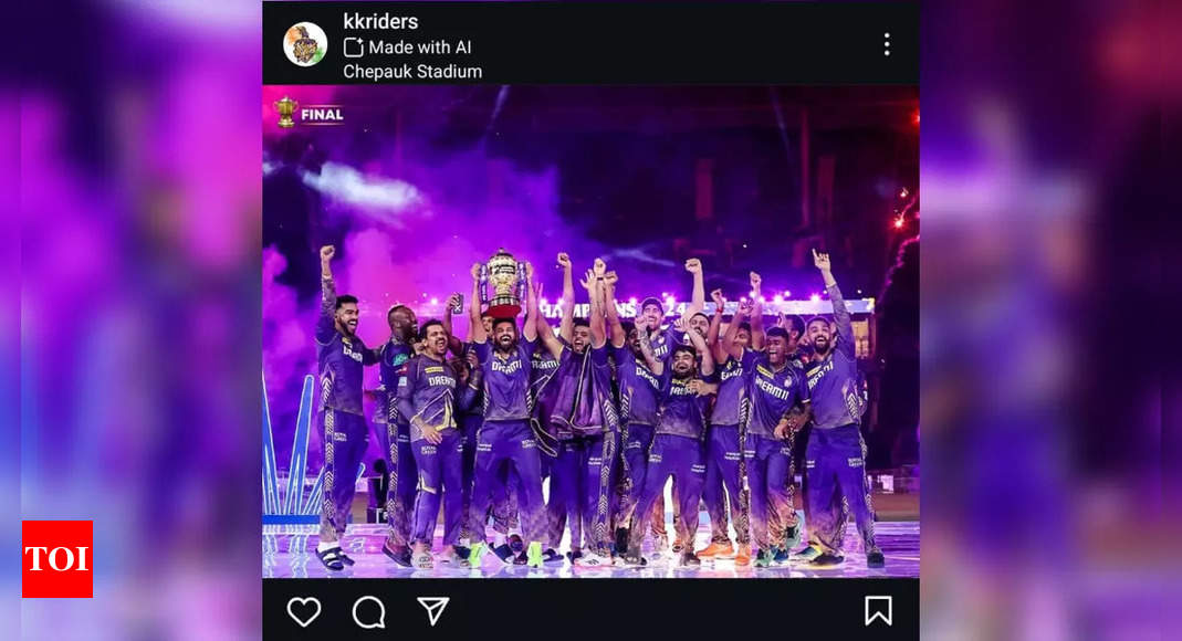 Facebook gives this 'wrong label' to KKR's IPL winning photo