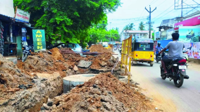 Drainage lines in Anakaputhur, Pammal only by Sept
