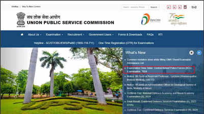 UPSC Releases Schedule for CAPF AC Exam 2024; Download Here