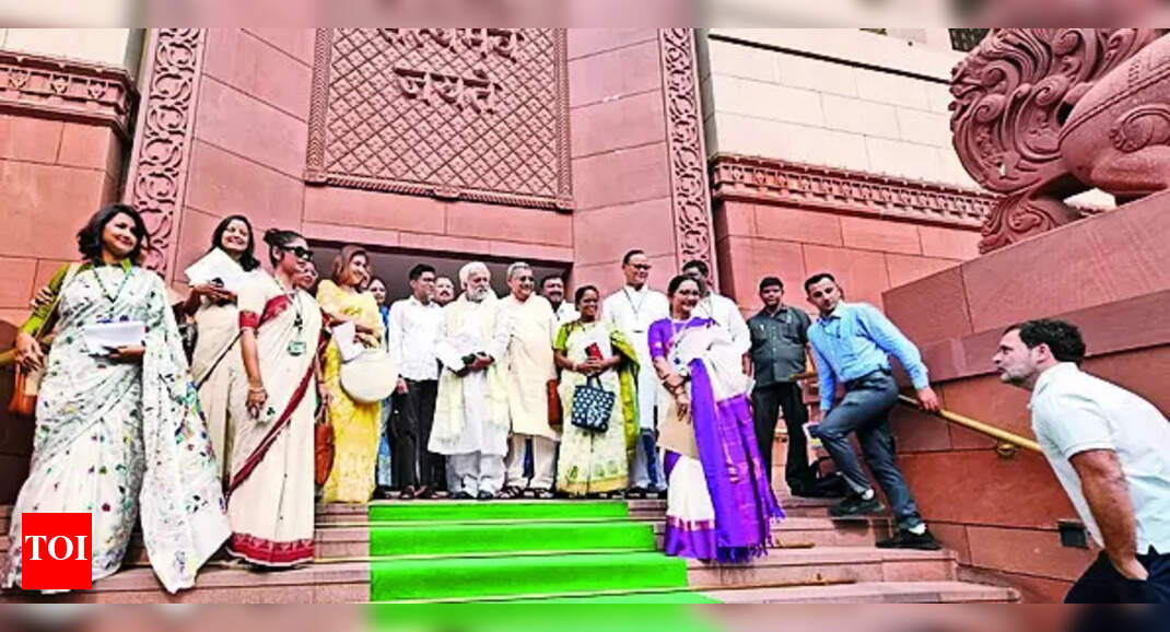 Bengal’s debutant ‘Tollywood’ MPs dazzle in cotton saris | Kolkata News