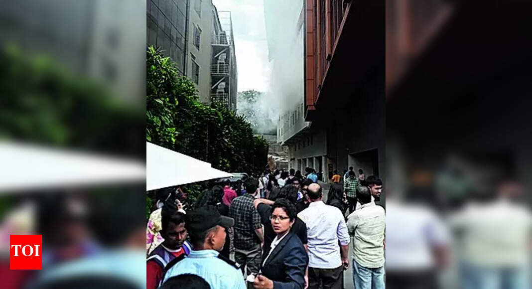Fire: Fire Breaks Out at Tech Company Parking Lot | Hyderabad News ...