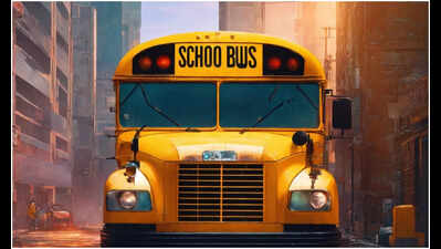 Mini Schoolbus: Mini schoolbus crashes into medical store | Mumbai News