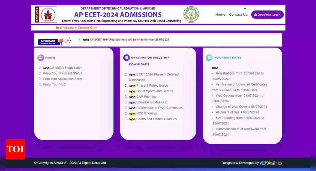 AP ECET 2024 Counselling Registration Begins; Check Direct Link Here