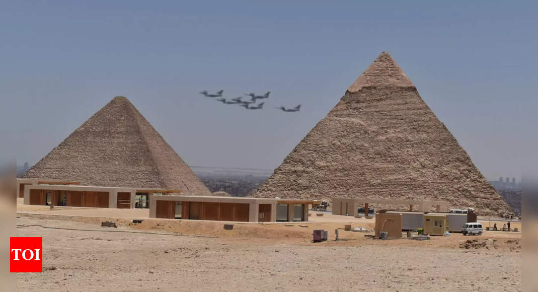 Indian Rafales fly over Great Pyramids in Egypt