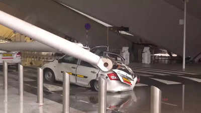 Delhi rain havoc: IGI airport roof collapses, terminal 1 departures suspended