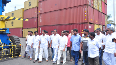 TDP MLA Somireddy vows for resumption of container terminal operations at Krishnapatnam port