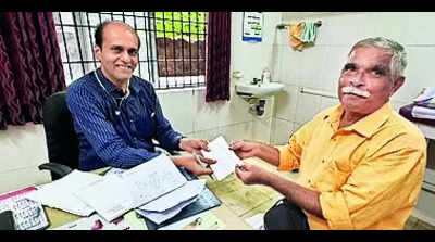 Retired Kannada teacher donates his pension money for two ECG machines