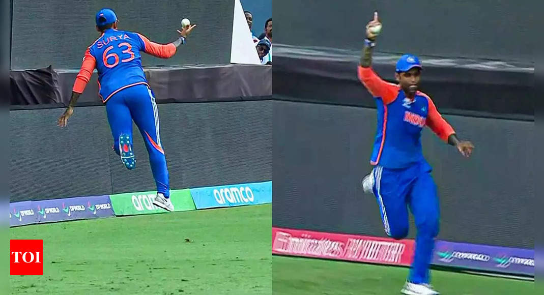 A moment for the ages! Surya's sensational grab. Watch