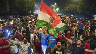 India erupted in joy after Rohit Sharma's men lift T-20 World cup trophy