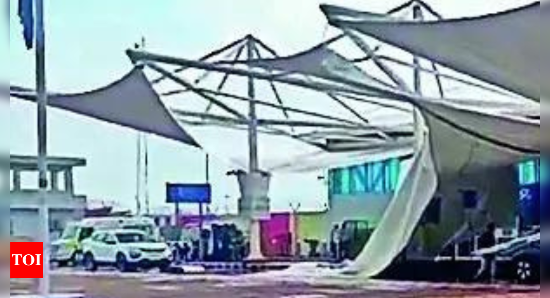 Day after IGI, canopy outside Rajkot airport collapses after rain