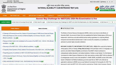 NEET UG 2024 Re-Exam Final Answer Key Released, Results Expected Soon at neet.nta.nic.in