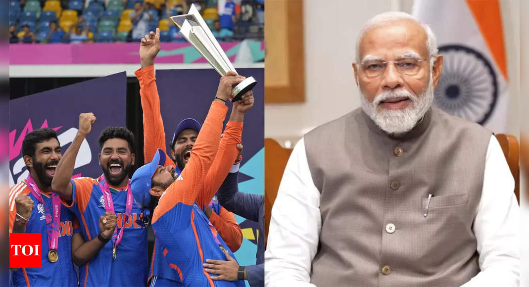 PM Modi speaks to Indian team, lauds cricketers after T20 WC win