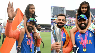 Rohit Sharma’s heartwarming moments with his daughter after T20 World Cup win are winning our hearts too