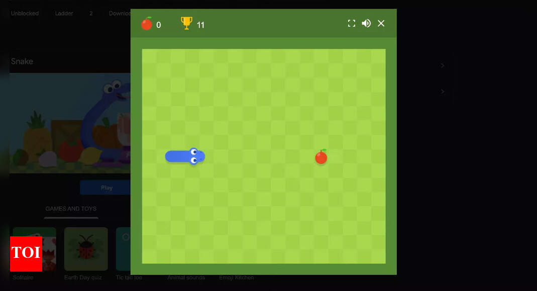 How to find play iconic snake game on google search the times of india