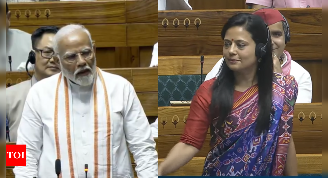 'Yeh bhi sunte huye jaiye': Mahua Moitra to PM Modi in Parliament