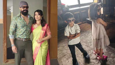 Yash’s wife Radhika Pandit shares heartwarming picture of their children Ayra and Yatharv slipping into their shoes
