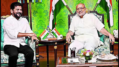 CM Revanth calls on guv over cabinet expansion