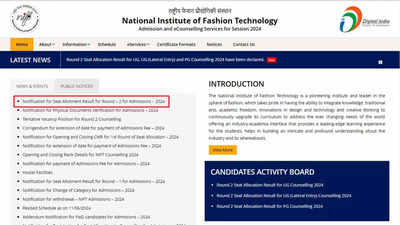 NIFT 2024 round 2 seat allotment result released at nift.ac.in: Direct Link