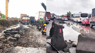 Potholes & road construction work double Nashik-Mumbai travel time