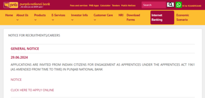 PNB Recruitment 2024: Application begins for 2700 apprentice posts, direct link and how to register