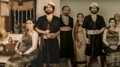Kannada actress Harshika Poonacha announces pregnancy with a heartwarming traditional photo shoot