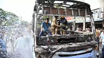 MTC CNG bus catches fire in Chennai