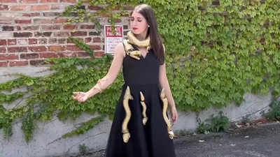 Watch: Google engineer builds ‘robotic Medusa dress’ with AI-powered snake