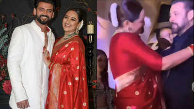 Salman Khan gives a warm hug to Sonakshi Sinha and greets Zaheer Iqbal in an unseen video from their wedding reception
