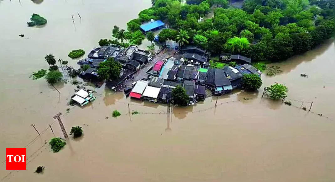 Rain: Torrential rain paralyses villages near Surat, edu institutes ...