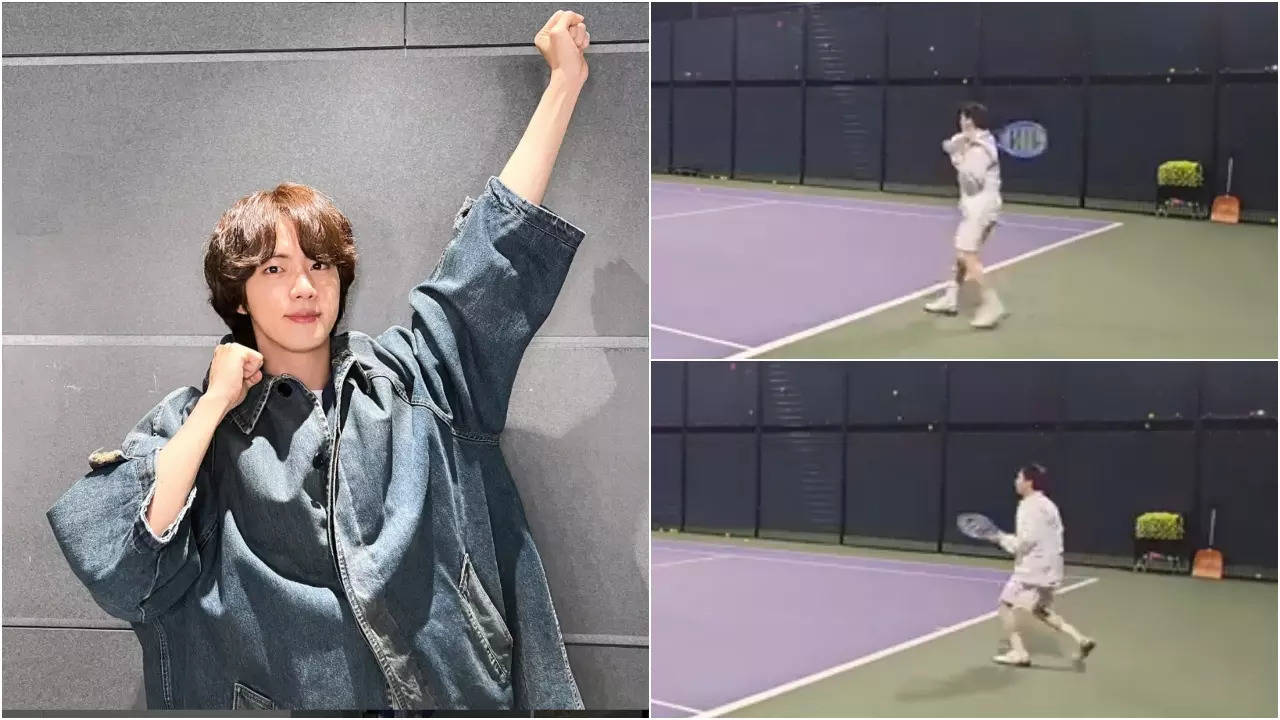 BTS’ Jin shows off tennis skills in recent Weverse update – Times of India