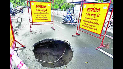 Waterlogging complaints from 72 spots in Ahmedabad