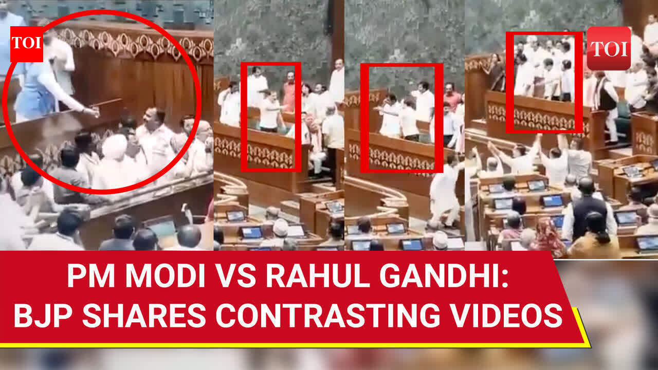 Angry BJP Shows How Rahul Gandhi 'Instigated' Lok Sabha MPs To Jeer PM ...