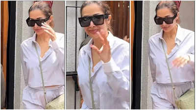 Malaika Arora turns heads in stylish white outfit during city appearance