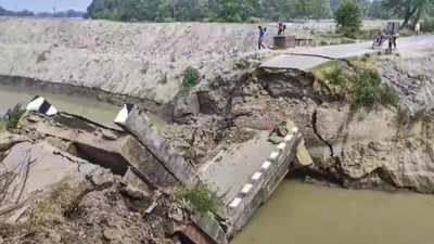 Triple bridge collapse in Bihar takes total to 9 in 15 days