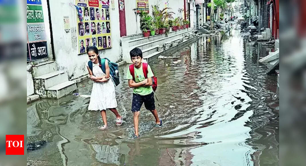 Choked Drain Choked Drain Causes Flooding and Anger in Ludhiana City