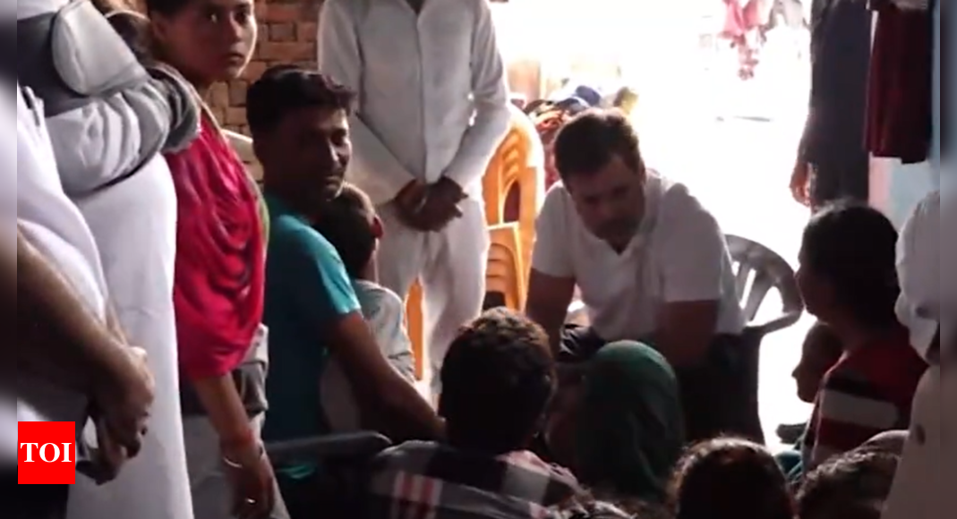 Rahul Gandhi meets families of Hathras stampede victims