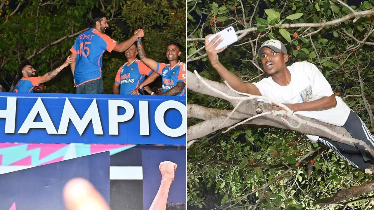 ‘Fan on a tree’ – Virat Kohli, Rohit Sharma’s hilarious reaction during India’s T20 World Cup victory parade. Watch – Times of India