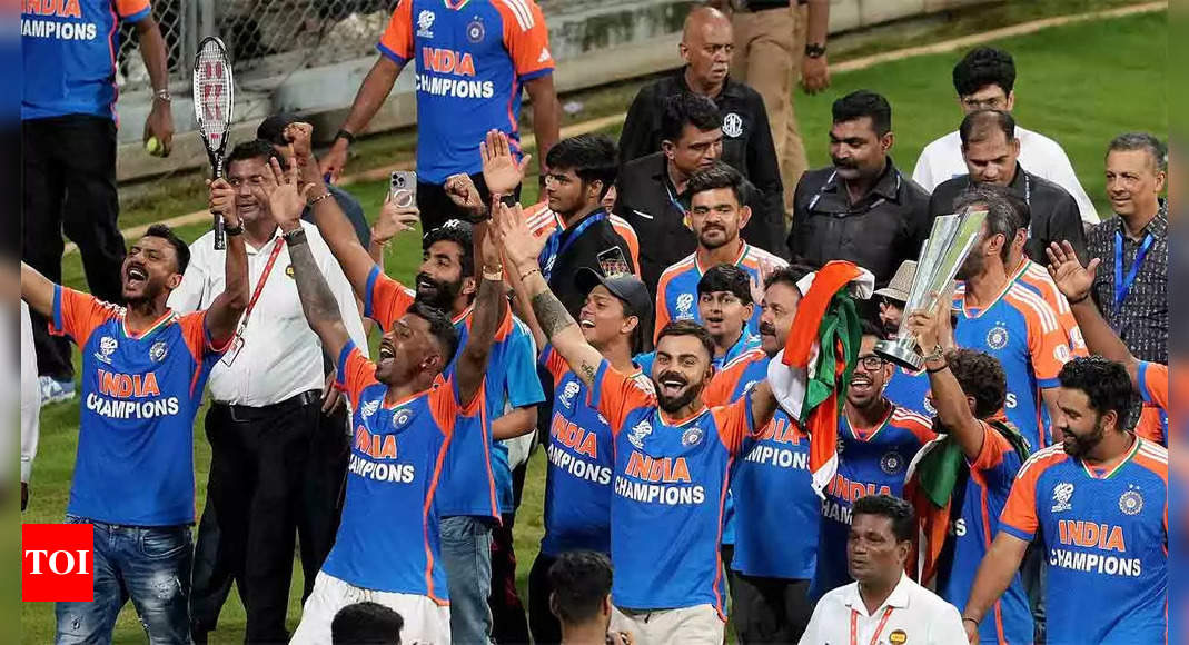Team India victory parade: Love showered on Rohit Sharma's boys at Wankhede stadium | Cricket News – Times of India