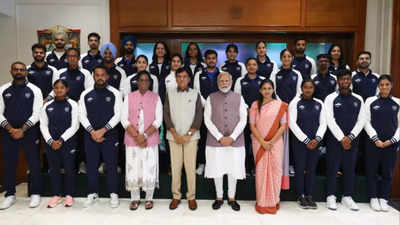 PM Modi meets athletes ahead of their departure for Paris Olympic