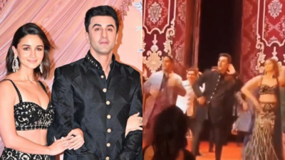 Ranbir Kapoor and Alia Bhatt match steps to Show Me The Thumka at Anant Ambani and Radhika Merchant s sangeet watch video Hindi Movie News Times of India