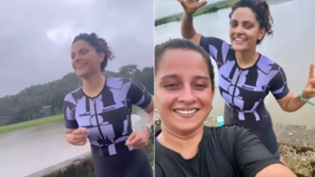 Saiyami Kher keeps her fitness regime in check, goes for 10-km run in Goa – Times of India