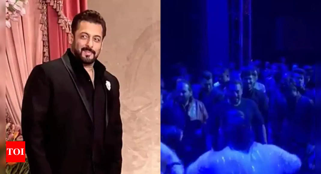 Hardik Pandya, Salman Khan hug each other, dance with MS Dhoni, Ranveer Singh on ‘Jhume Ki Raat’ at Anant Ambani, Radhika Merchant’s sangeet function – WATCH video | Hindi Movie News