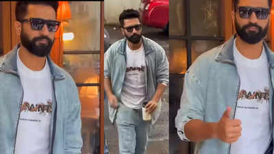 Amidst Bad Newz promotions, Vicky Kaushal rocks the denim-on-denim look: video inside