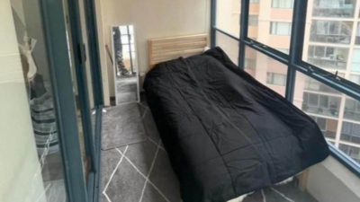 This balcony is listed for rent at $360 per week in Sydney: 'Sunny room'