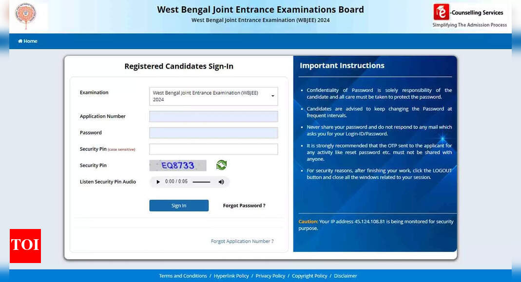 WBJEE Counselling 2024 Registration and ChoiceFilling Open Today at