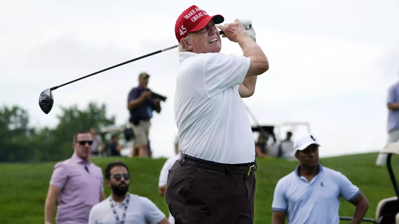 Donald Trump challenges ‘crooked’ Biden for golf battle with  million charity bet – Times of India