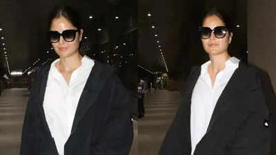 Katrina Kaif spotted arriving in Mumbai wearing oversized clothes, netizens think she's pregnant