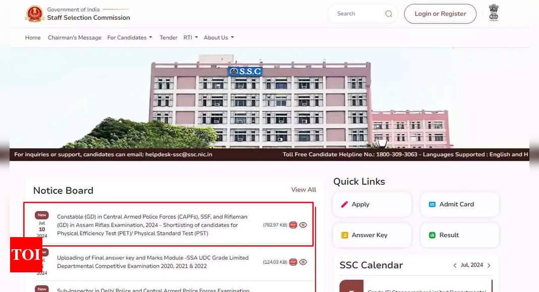 SSC GD Constable 2024 Results Announced at ssc.gov.in: Check Your Scores and Cut-off Marks Here