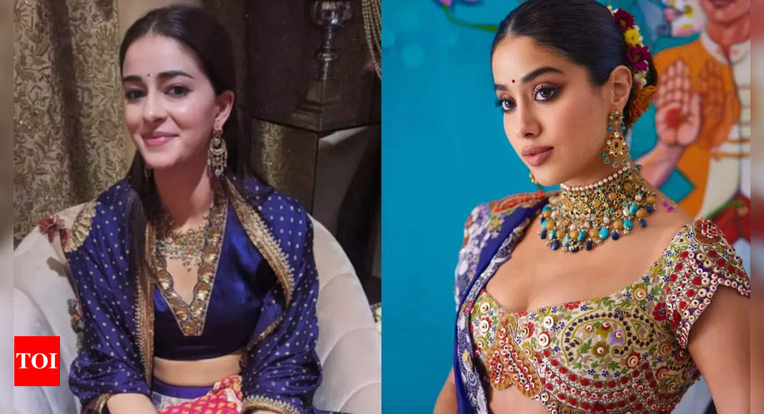 Anant Ambani and Radhika Merchant wedding: Ananya Pandey reveals her cute mehendi design and Janhvi Kapoor sets new standards in traditional elegance – See photos | Hindi Movie News