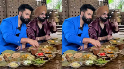 Vicky Kaushal and Ammy Virk relish authentic Gujarati thali in Ahmedabad